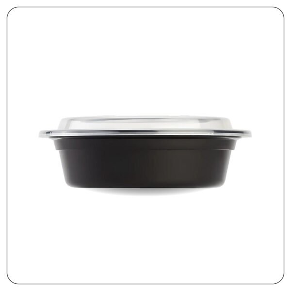Round Black Takeout Containers 16 Oz With Lids - Image 3