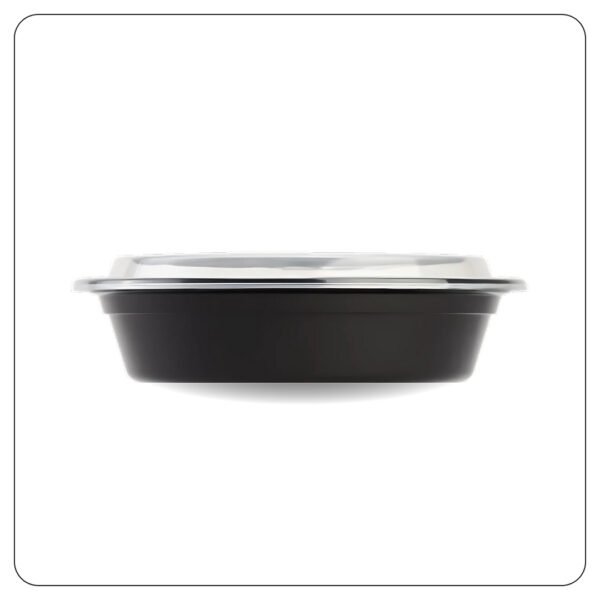 Round Black Takeout Containers 24 Oz With Lids - Image 3