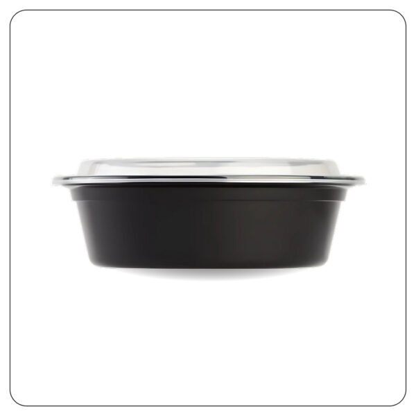 Round Black Takeout Containers 32 Oz With Lids - Image 3