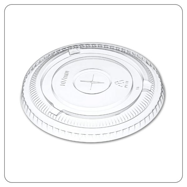 Flat Clear Slote Lid 107 Pet (32 Oz)