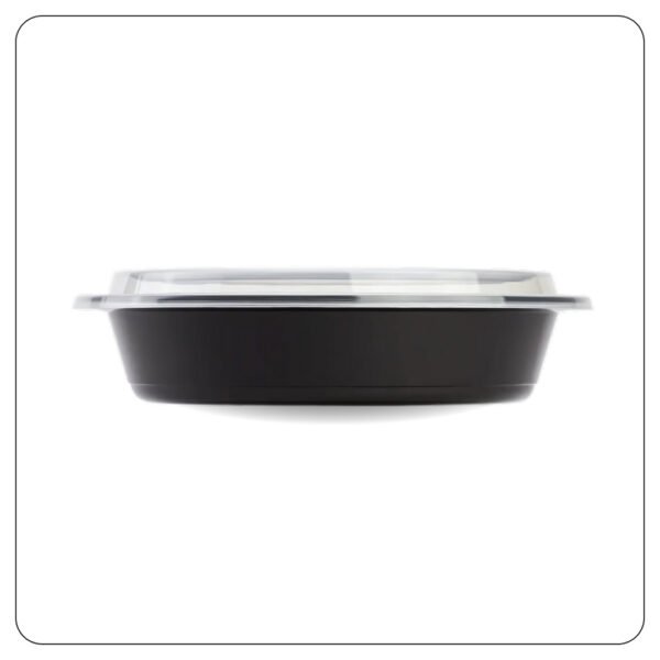 Round Black Takeout Containers 48 Oz With Lids - Image 3