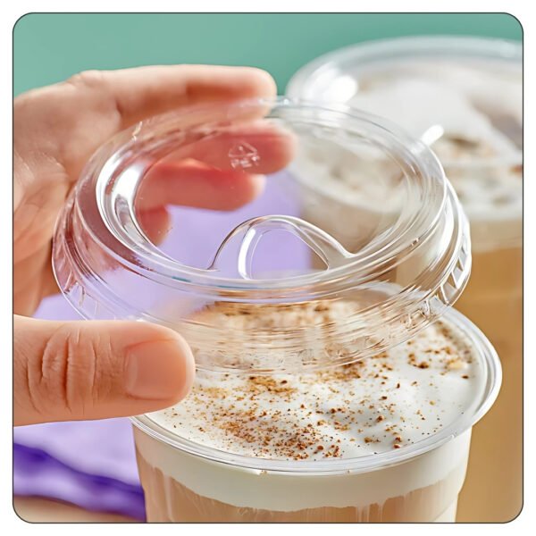 Clear Sip-Through Lid with Extra-Wide Opening - Image 4