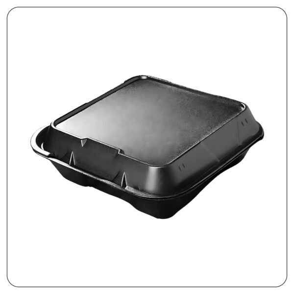9x9x3 Compart Black  Vented Foam Container Black Vent - Image 2
