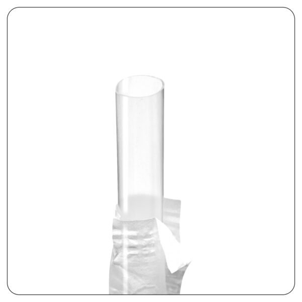 Jumbo Straw Clear Individual Wrapped 7.75"