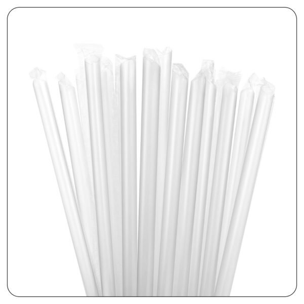 Jumbo Straw Clear Individual Wrapped 7.75" - Image 3