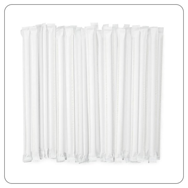 Jumbo Straw Clear Individual Wrapped 10.25" - Image 3