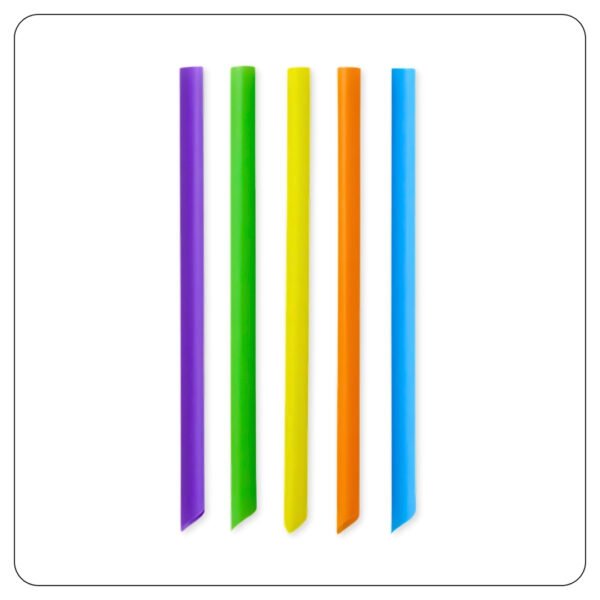 Straws Colossal Neon  9 In Paper Wrapped Straight Cut