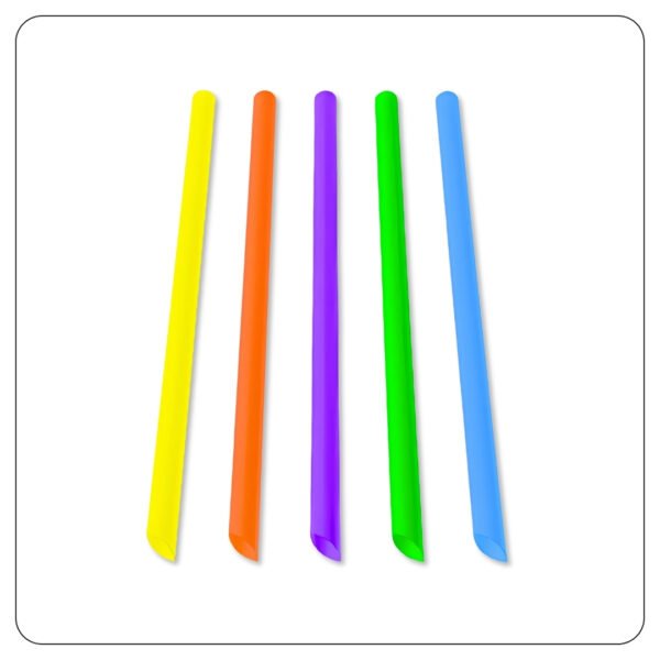 Straws Colossal Neon  9 In Paper Wrapped Straight Cut - Image 2