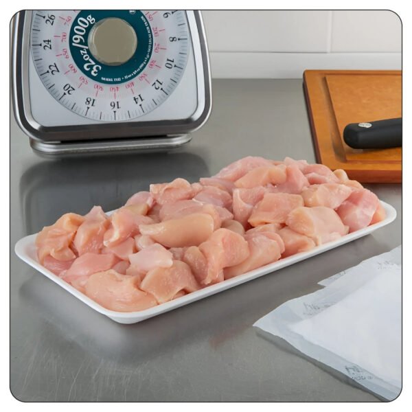Meat Foam Tray White 25s - Image 4