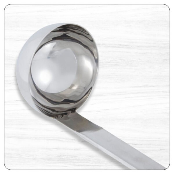 Stainless Steel Ladle with Blue Coated Handle 8 Oz - Image 5