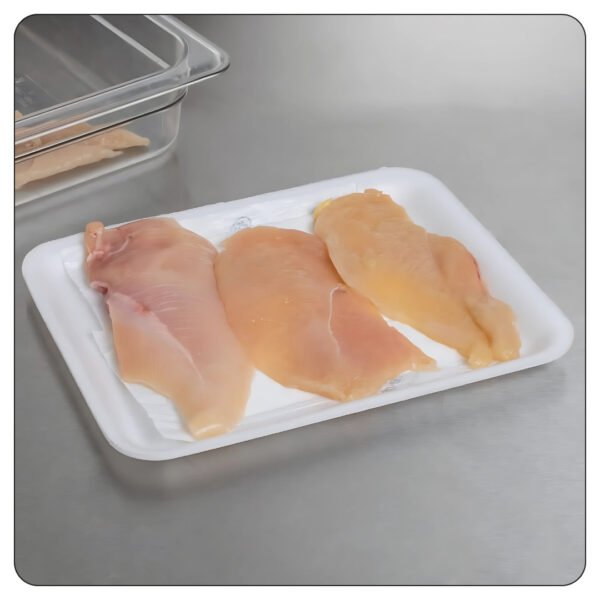 Meat Foam Tray White 4P - Image 4