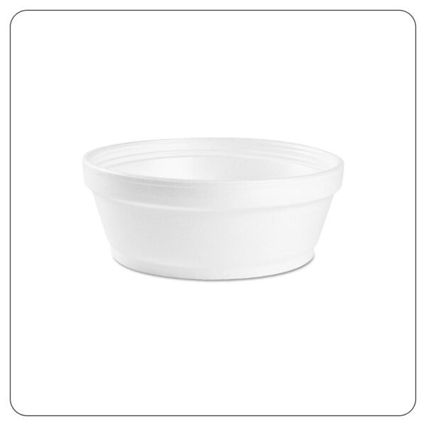 Container 8 Oz  Extra Squat  White Foam Food Contaniner