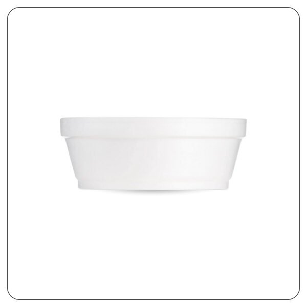 Container 8 Oz  Extra Squat  White Foam Food Contaniner - Image 2