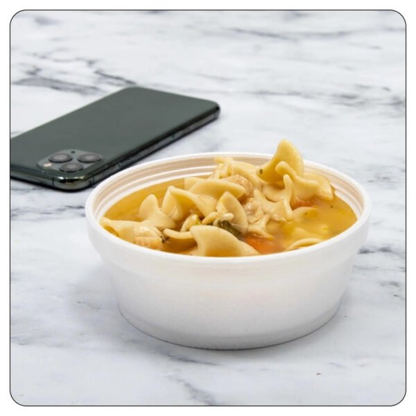 Container 8 Oz  Extra Squat  White Foam Food Contaniner - Image 5