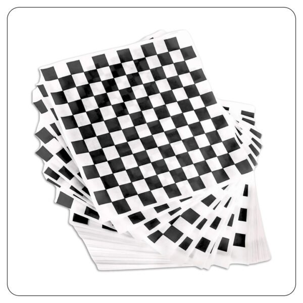 12" x 12" Black Check Deli Sandwich Wra - Image 3