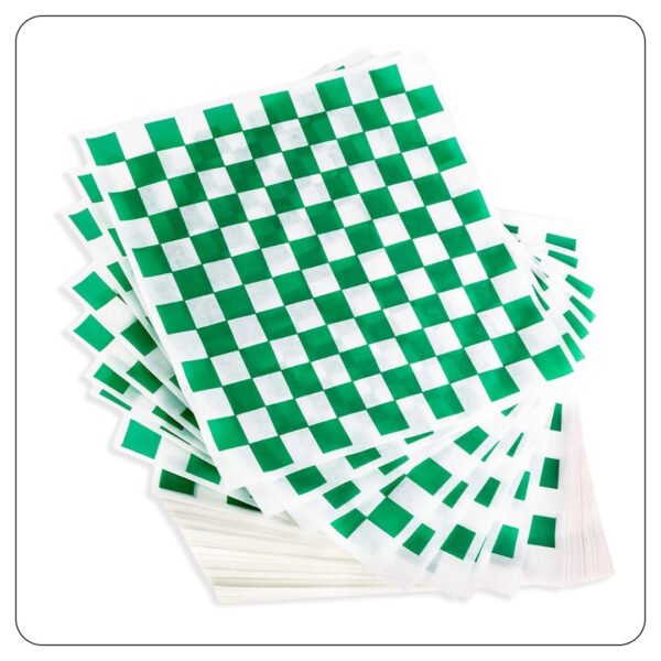 12" x 12" Green Check Deli Sandwich Wra - Image 3