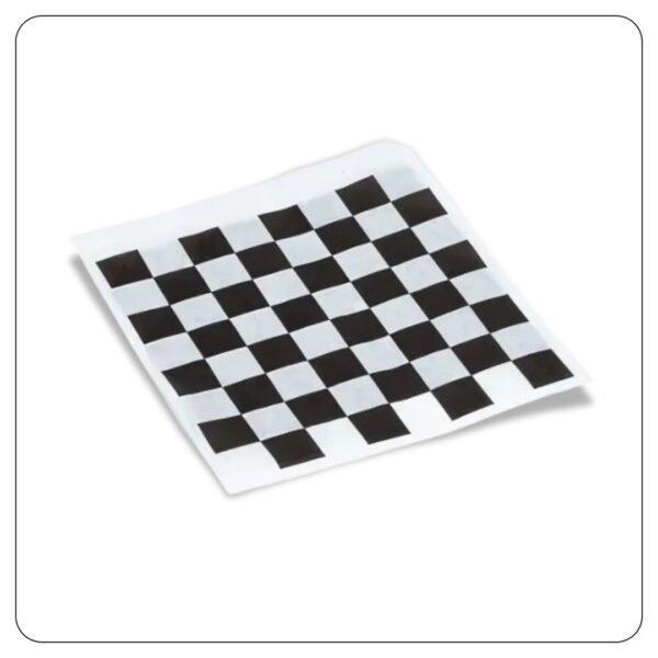 7" x 6 1/2" Black Check Wire Cone Basket Liner / Deli Wrap / Double Open Bag - Image 2