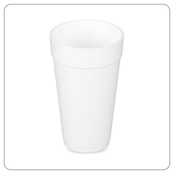 Cup 20 Oz Polystyrene Foam White Round - Image 2