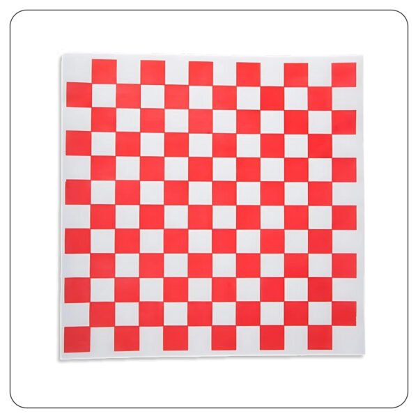 12x12 Red Check Deli Sandwich Wrap Paper - Image 2