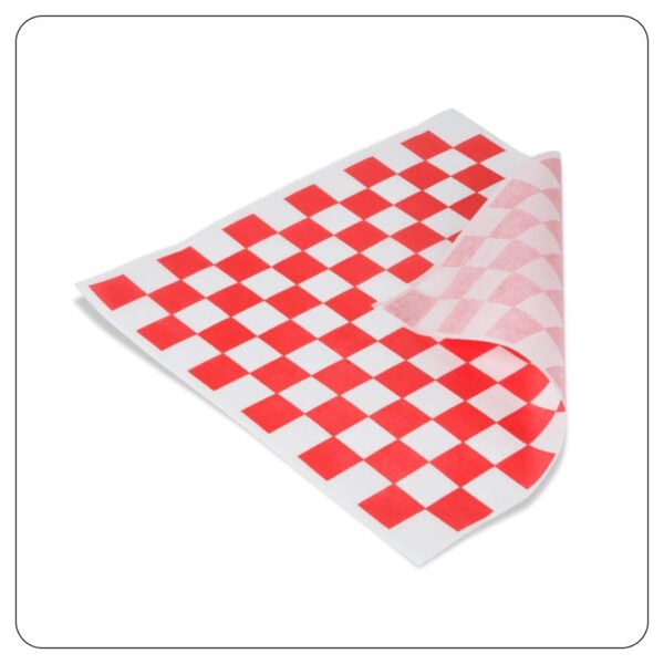 12x12 Red Check Deli Sandwich Wrap Paper