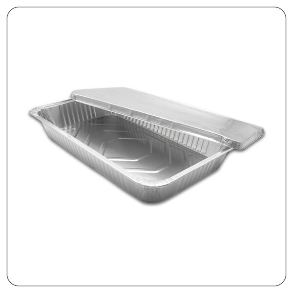Full Size Heavy-Duty Foil Steam Table Pan Deep 3 3/8" Depth with Lid