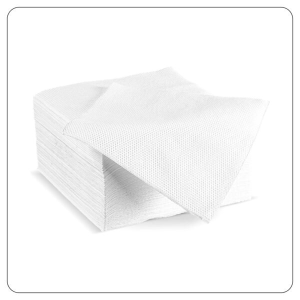 Lunch Napkin Wht 1ply 12x12 1/4 Fold 6m / Cs - Image 2