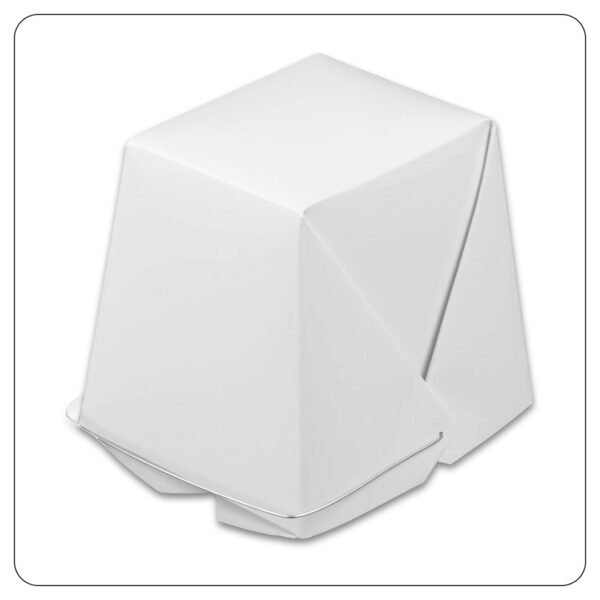 32 Oz. White Paper TakeOut Container with Wire Handle - Image 3