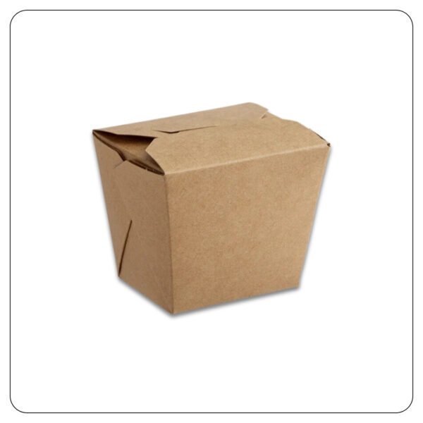 8 Oz. Kraft Paper Take-Out Container Microwavable - Image 2