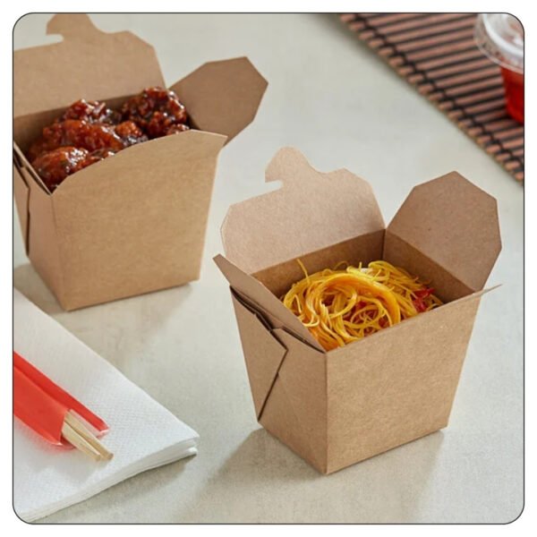 8 Oz. Kraft Paper Take-Out Container Microwavable - Image 4