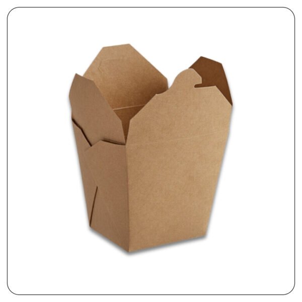 26 Oz. Kraft Microwavable Paper Take-Out Container - Image 2