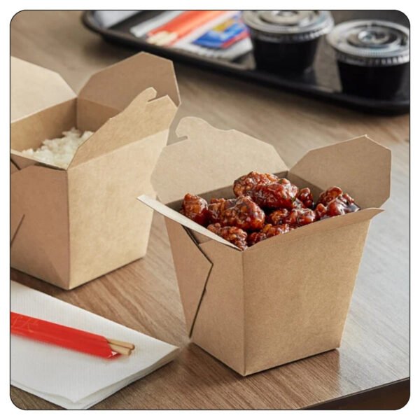 26 Oz. Kraft Microwavable Paper Take-Out Container - Image 4