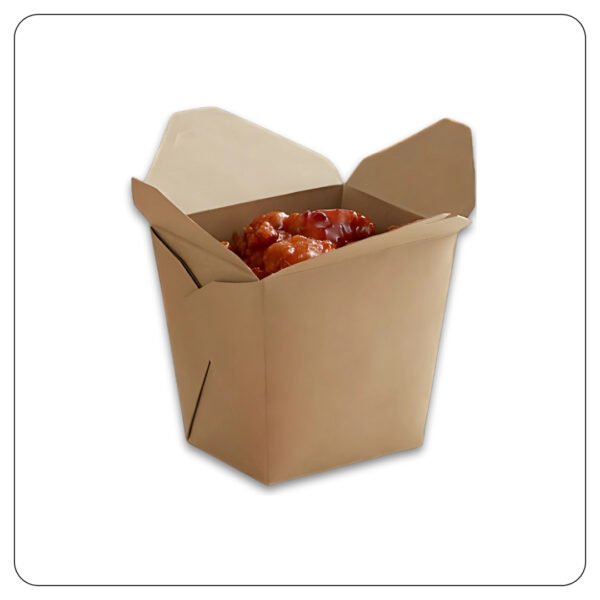 32 Oz. Kraft Microwavable Paper Take-Out Container - Image 3