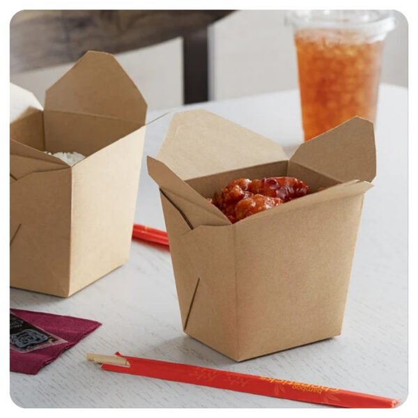 32 Oz. Kraft Microwavable Paper Take-Out Container - Image 5
