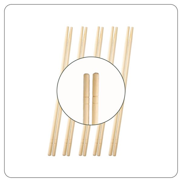 9" Bamboo Round Chopsticks - Image 2