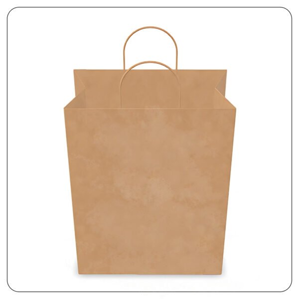 Natural Kraft Paper Shopping Bag with Handles 13" x 7" x 17" - Image 2