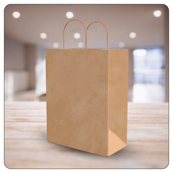 Natural Kraft Paper Shopping Bag with Handles 13" x 7" x 17" - Image 5