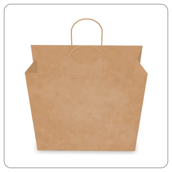 Natural Kraft Paper Shopping Bag with Handles 18" x 7" x 18 3/4" - Image 2