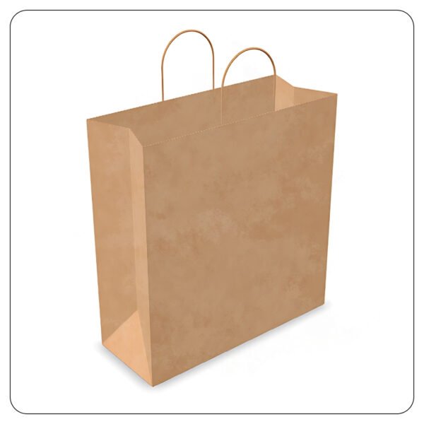 Natural Kraft Paper Shopping Bag with Handles 18" x 7" x 18 3/4" - Image 3