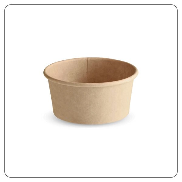2 Oz. Round Kraft PE-Lined Microwavable Take-Out Container