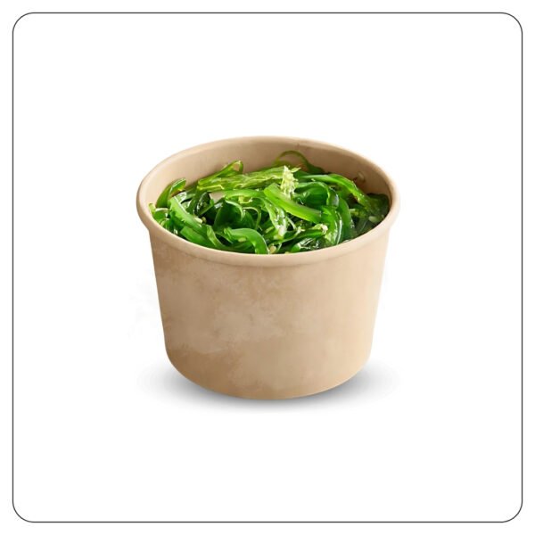 4 Oz. Round Kraft PE-Lined Microwavable Take-Out Container - Image 2