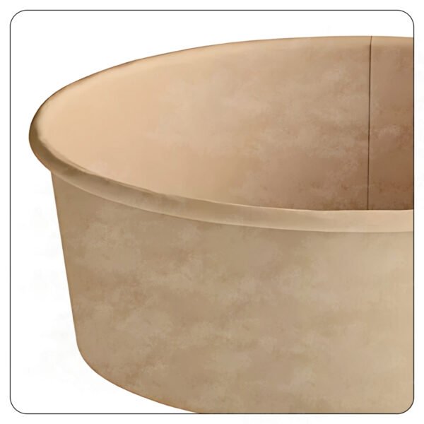 16 Oz. Round Kraft PE-Lined Microwavable Take-Out Container - Image 3