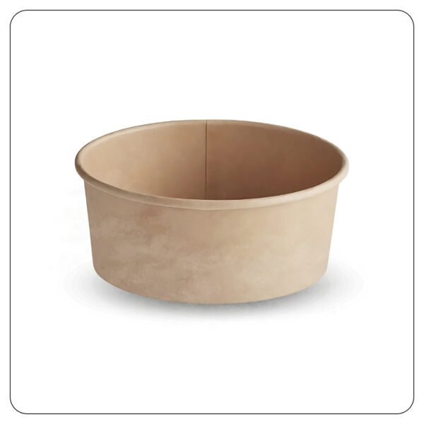 24 Oz. Round Kraft PE-Lined Microwavable Take-Out Container