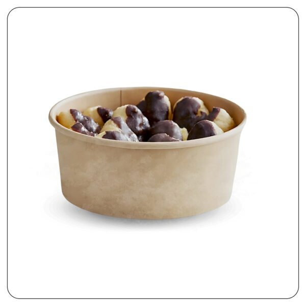 24 Oz. Round Kraft PE-Lined Microwavable Take-Out Container - Image 2