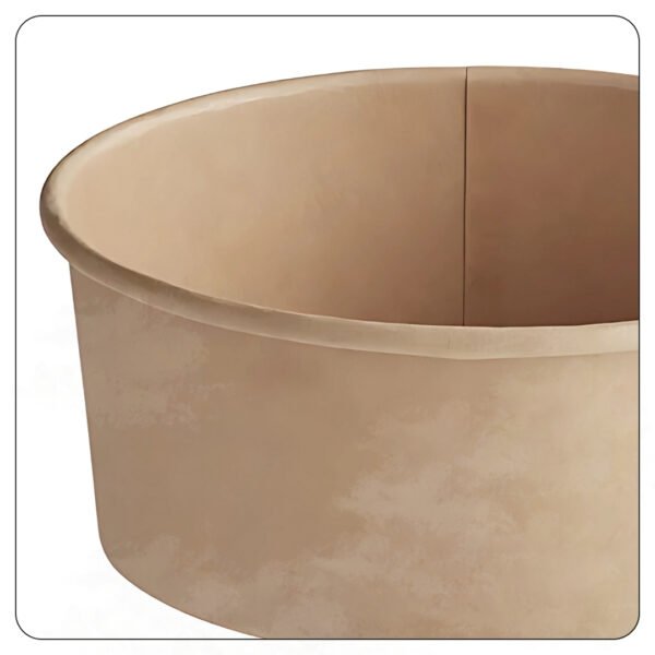 24 Oz. Round Kraft PE-Lined Microwavable Take-Out Container - Image 3