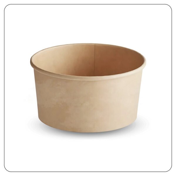 32 Oz. Round Kraft PE-Lined Microwavable Take-Out Container