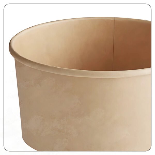 32 Oz. Round Kraft PE-Lined Microwavable Take-Out Container - Image 3