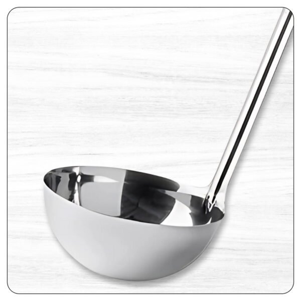 Stainless Steel Ladle with Gray Coated Handle 12 Oz - Image 5