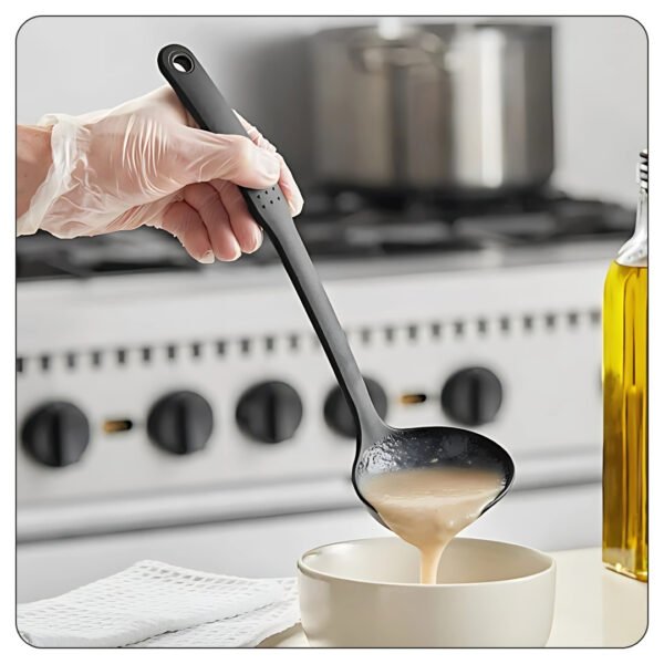 Black Heat-Resistant Nylon Ladle 4 Oz - Image 5