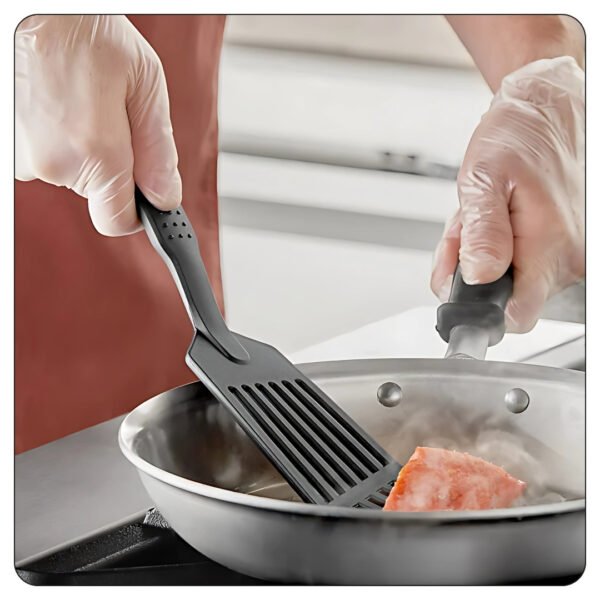Black Nylon Slotted Heat-Resistant Fish Turner / Spatula 12" - Image 4